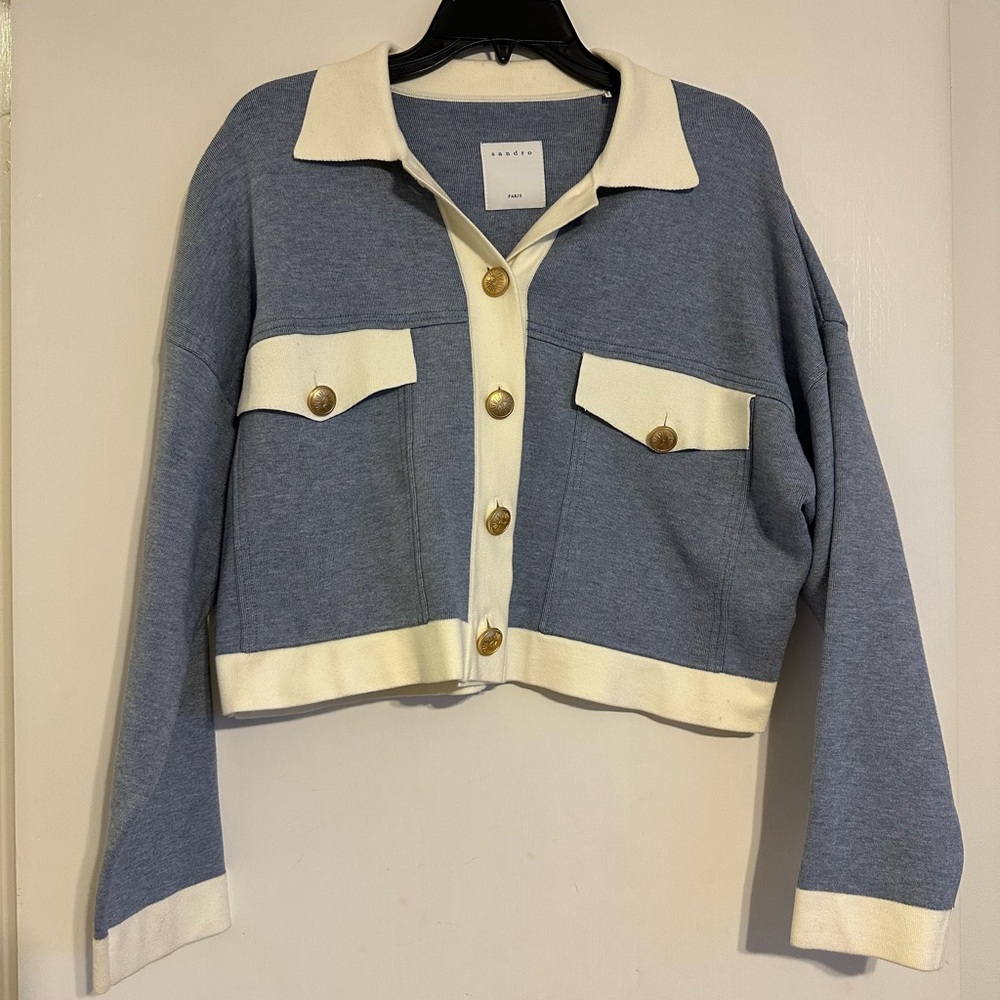 Sandro knit jacket size 1 (small)